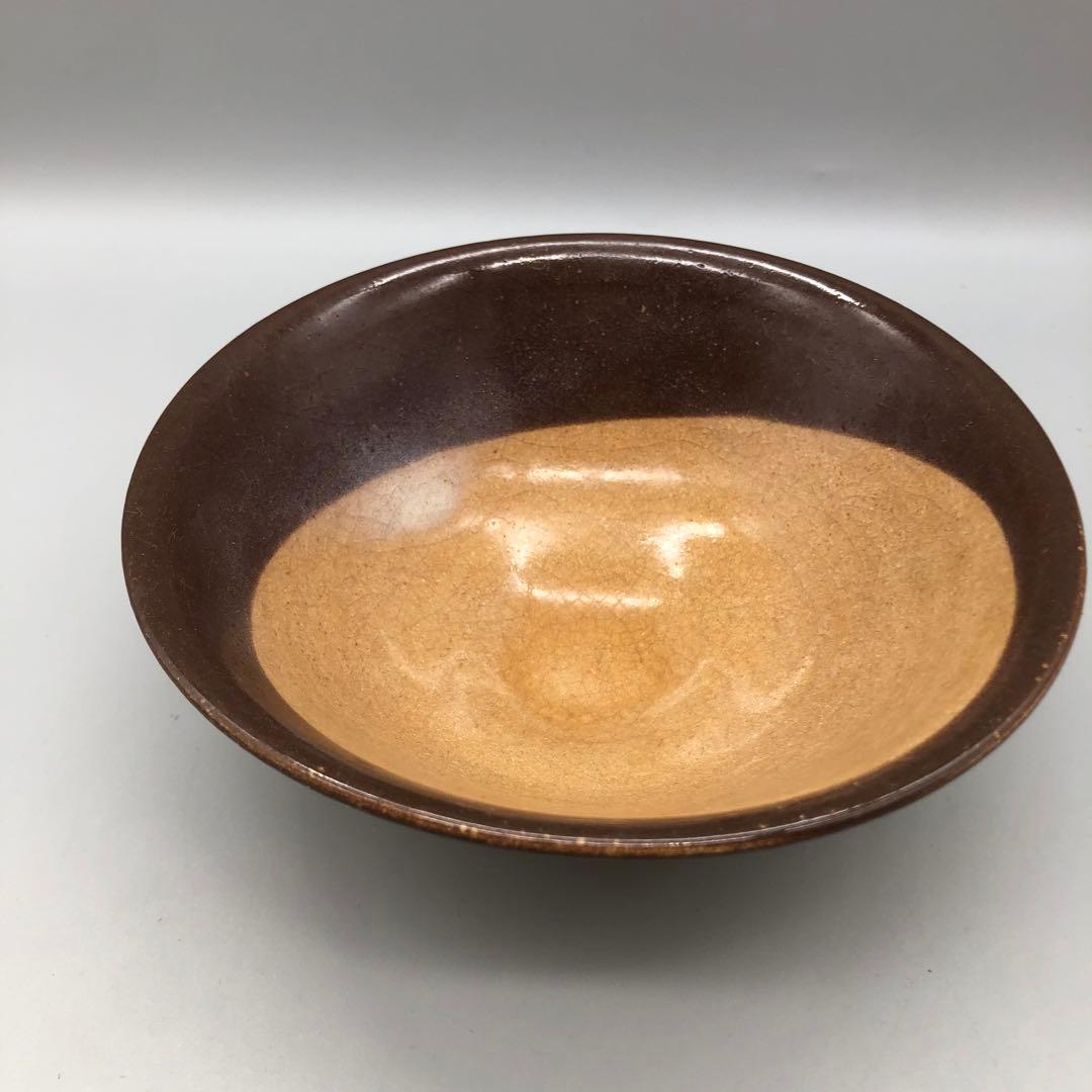 新品未使用木箱入り芸術保存指定作家大江文象御深井平茶盌 水月お茶碗骨董品