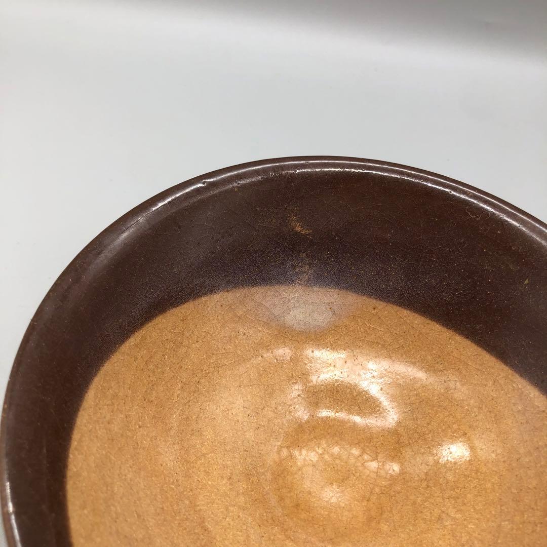 新品未使用木箱入り芸術保存指定作家大江文象御深井平茶盌 水月お茶碗骨董品