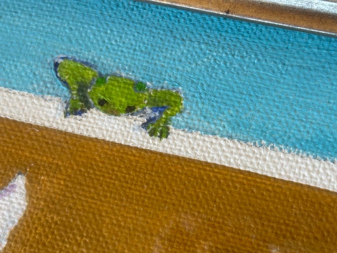 長嶺ヤスコ 猫の絵画 油彩画 フラメンコダンサー 直筆 オリジナル サイン有