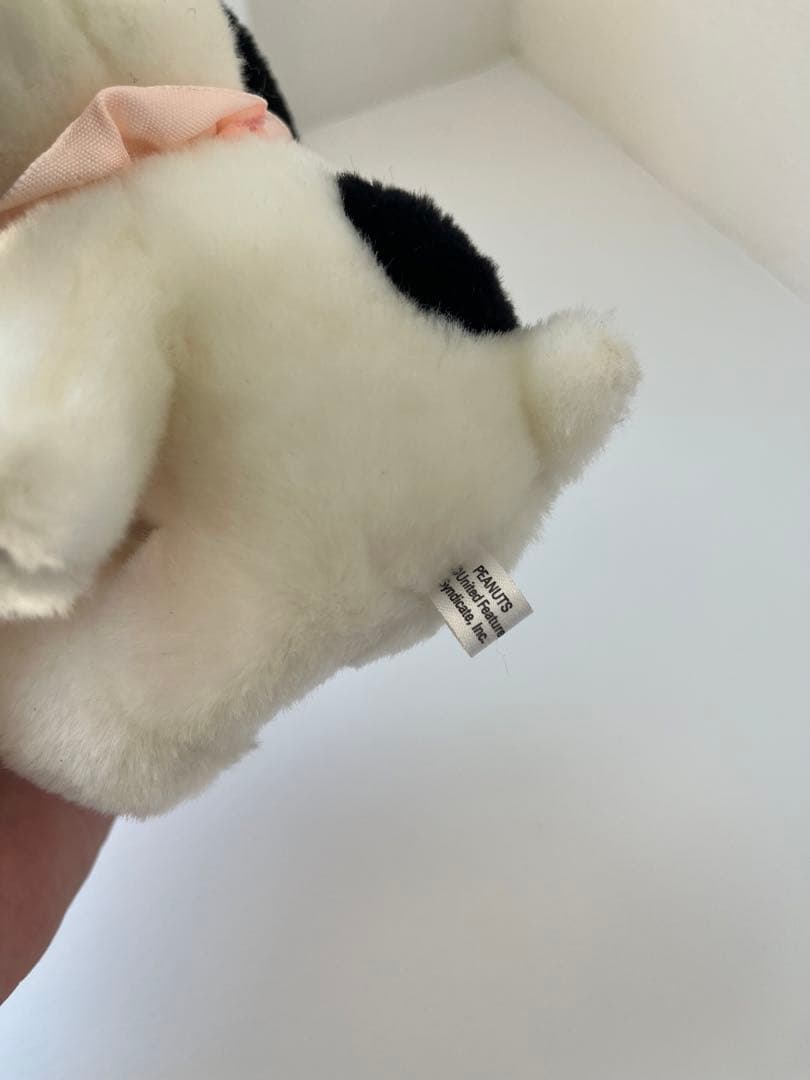 スヌーピー　ベルちゃん　ぬいぐるみ　ピンク　リボン　ピーナッツ　平成レトロ　レア