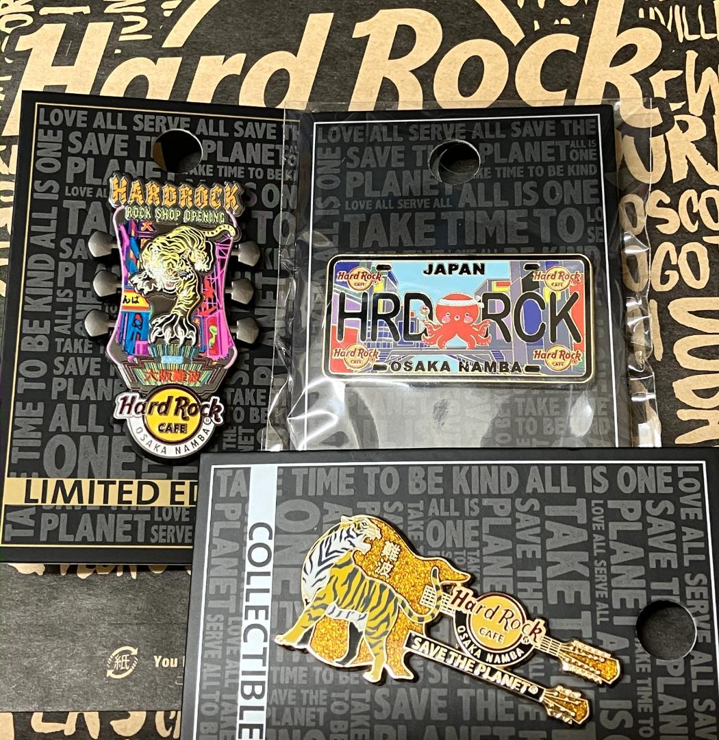 大阪難波【3点】ハードロックカフェ♥新規開店・オープニング・ピン＆虎＆プレート