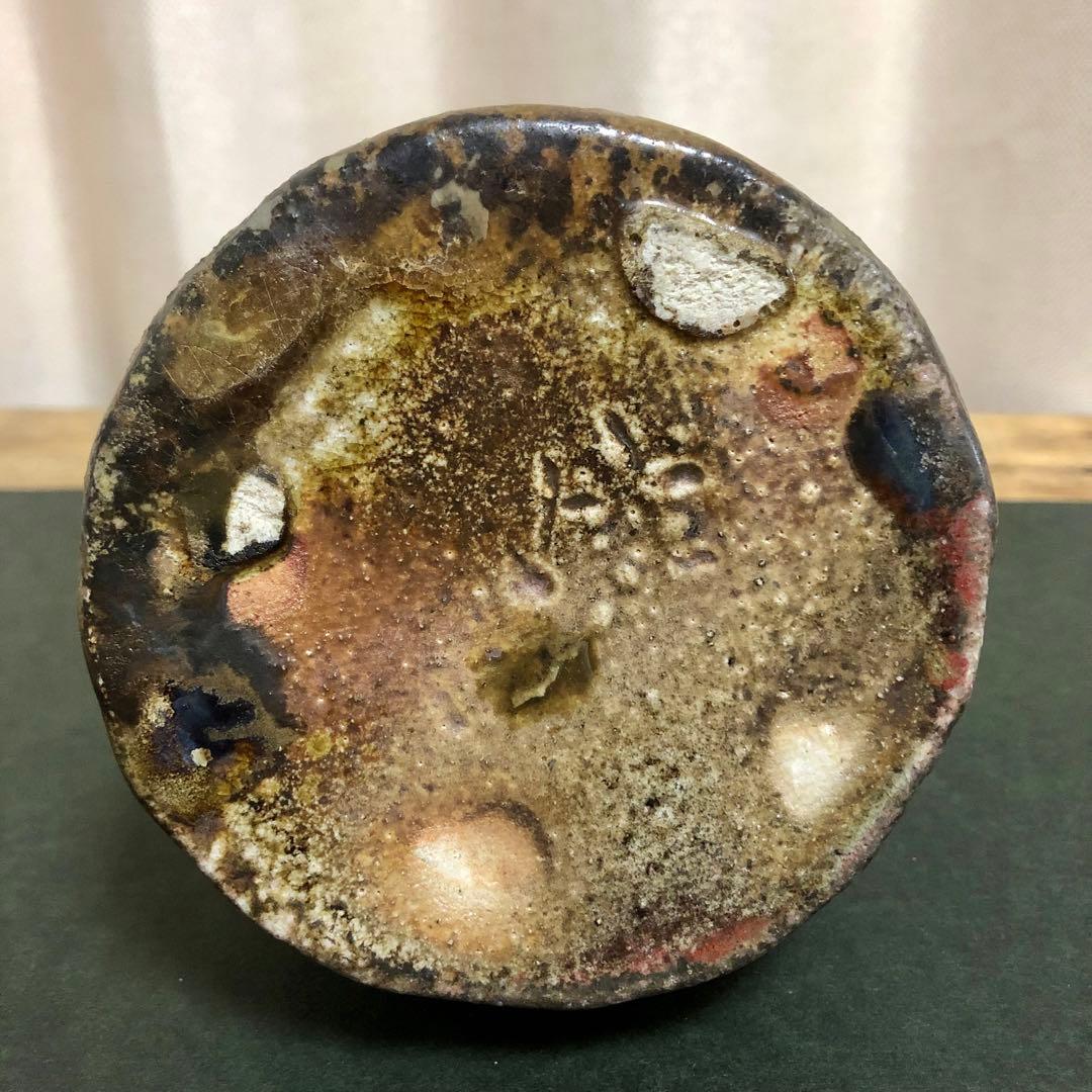 佐久知炎仙 秘色南蛮花器 共箱 茶道具