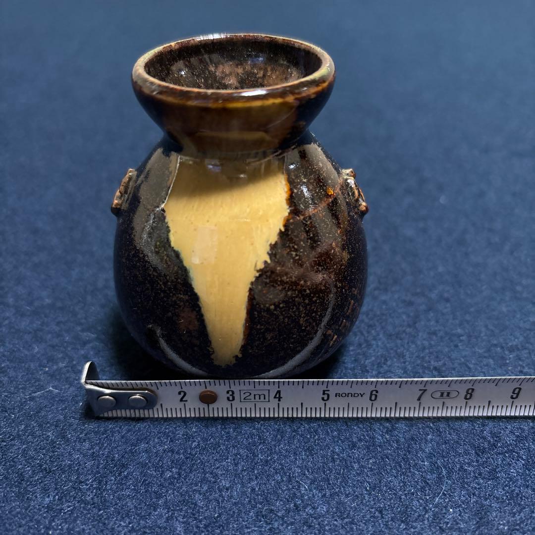 茶道具　茶入(仕覆付き) 侘助写　淡海膳所　陽炎園製