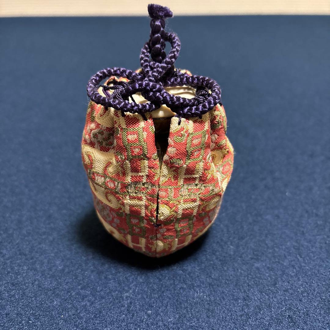 茶道具　茶入(仕覆付き) 侘助写　淡海膳所　陽炎園製