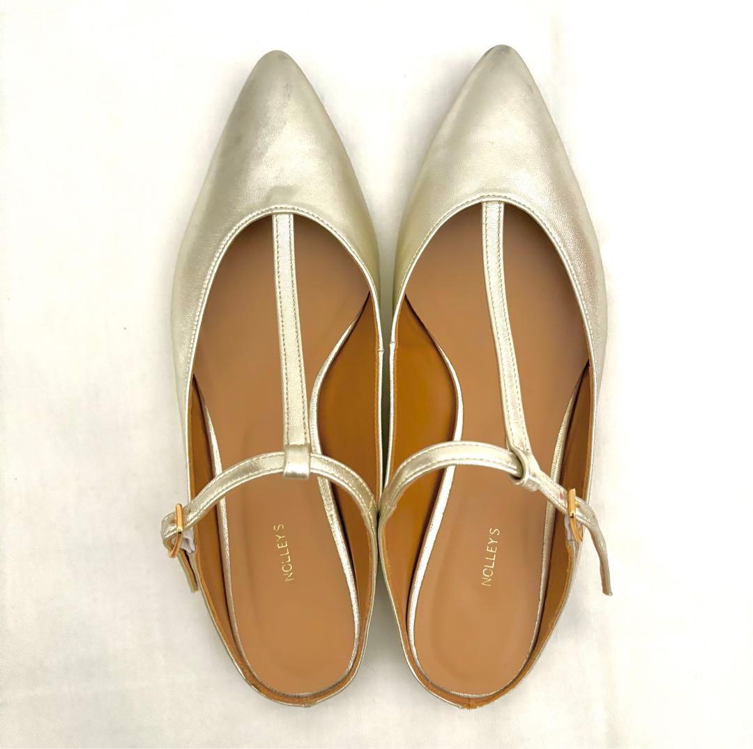 ⭐︎専用です⭐︎新品ノーリーズ¥19800メタリックゴールドミュール