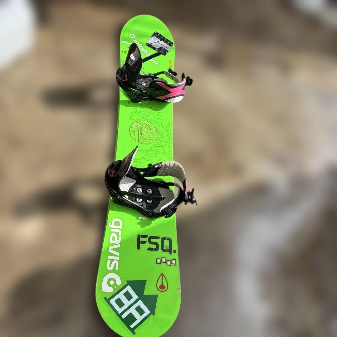 gravis FSQ スノーボード ビンディング付き