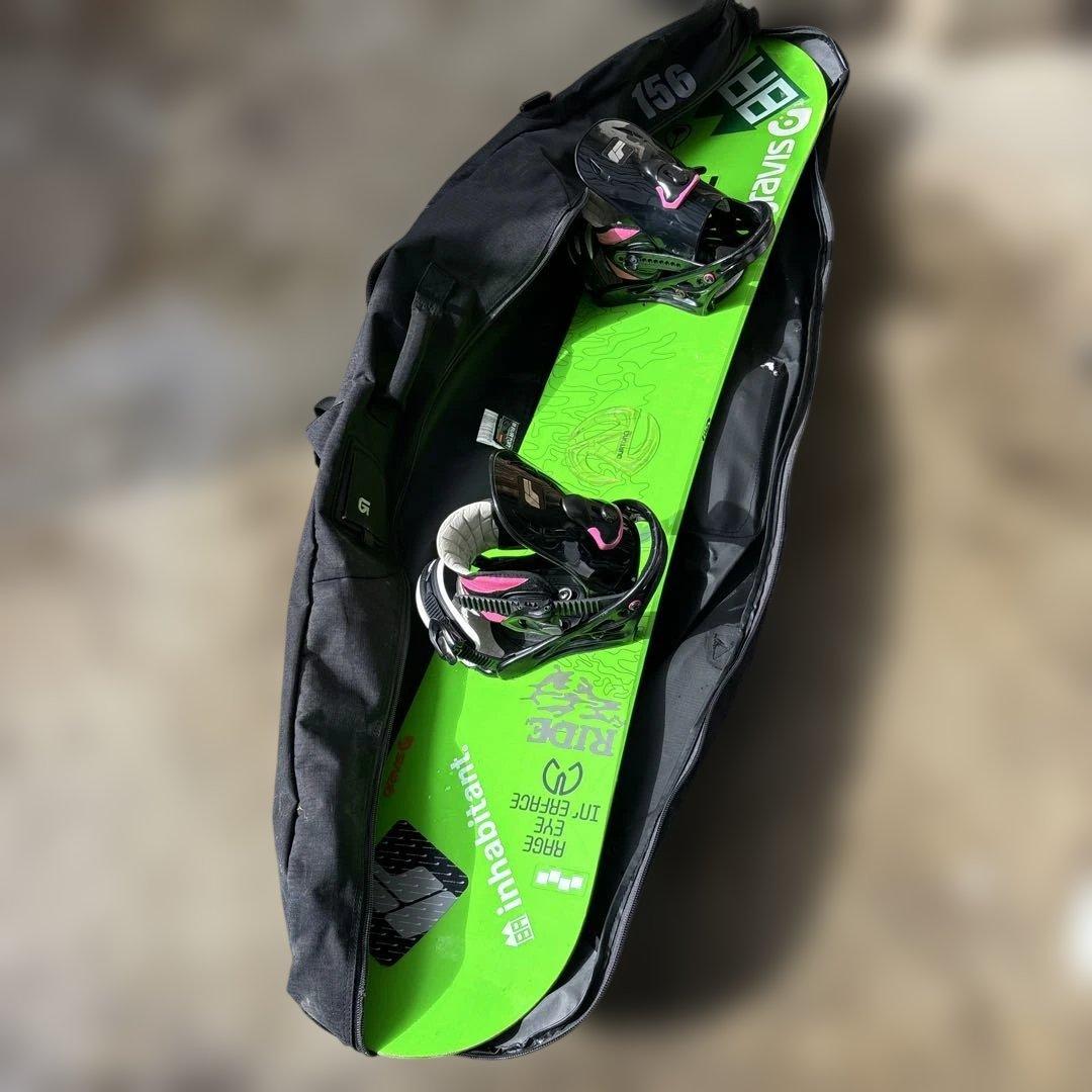 gravis FSQ スノーボード ビンディング付き