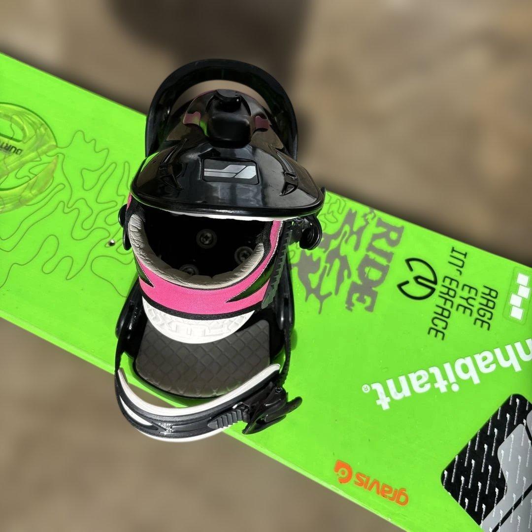 gravis FSQ スノーボード ビンディング付き