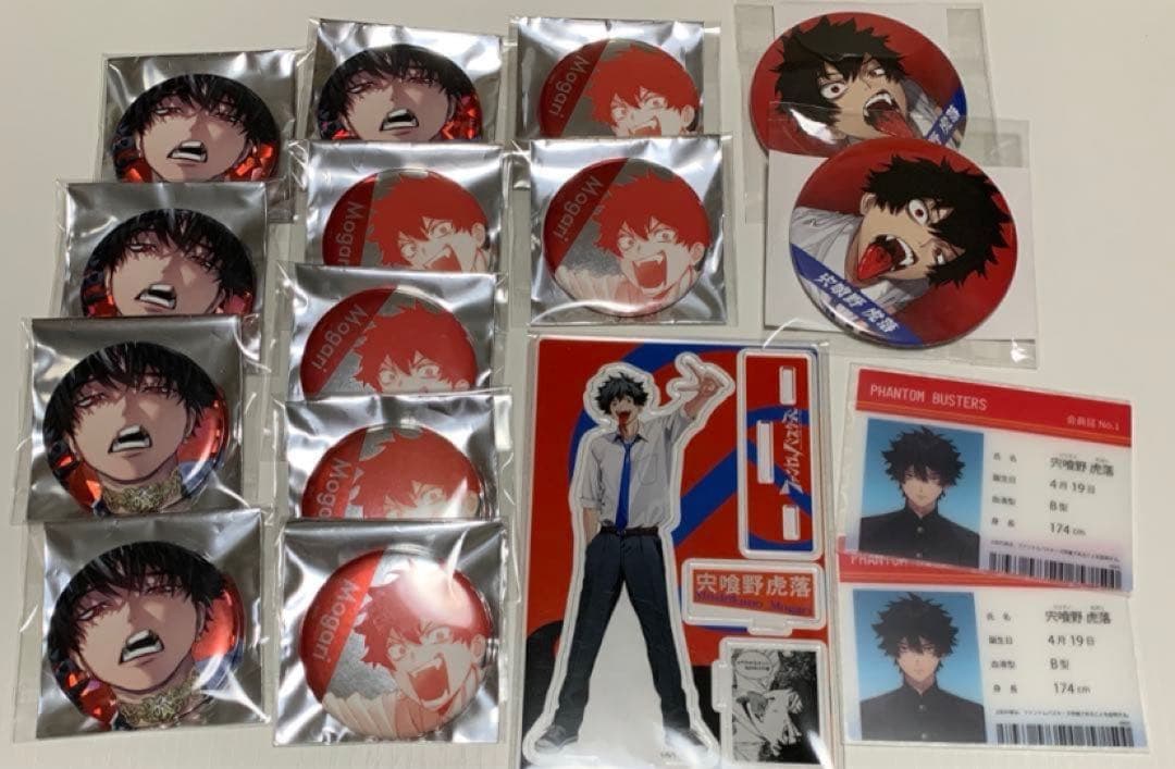 ファントムバスターズ ファボテリア 缶バッジ ホロ メタル 宍喰野虎落