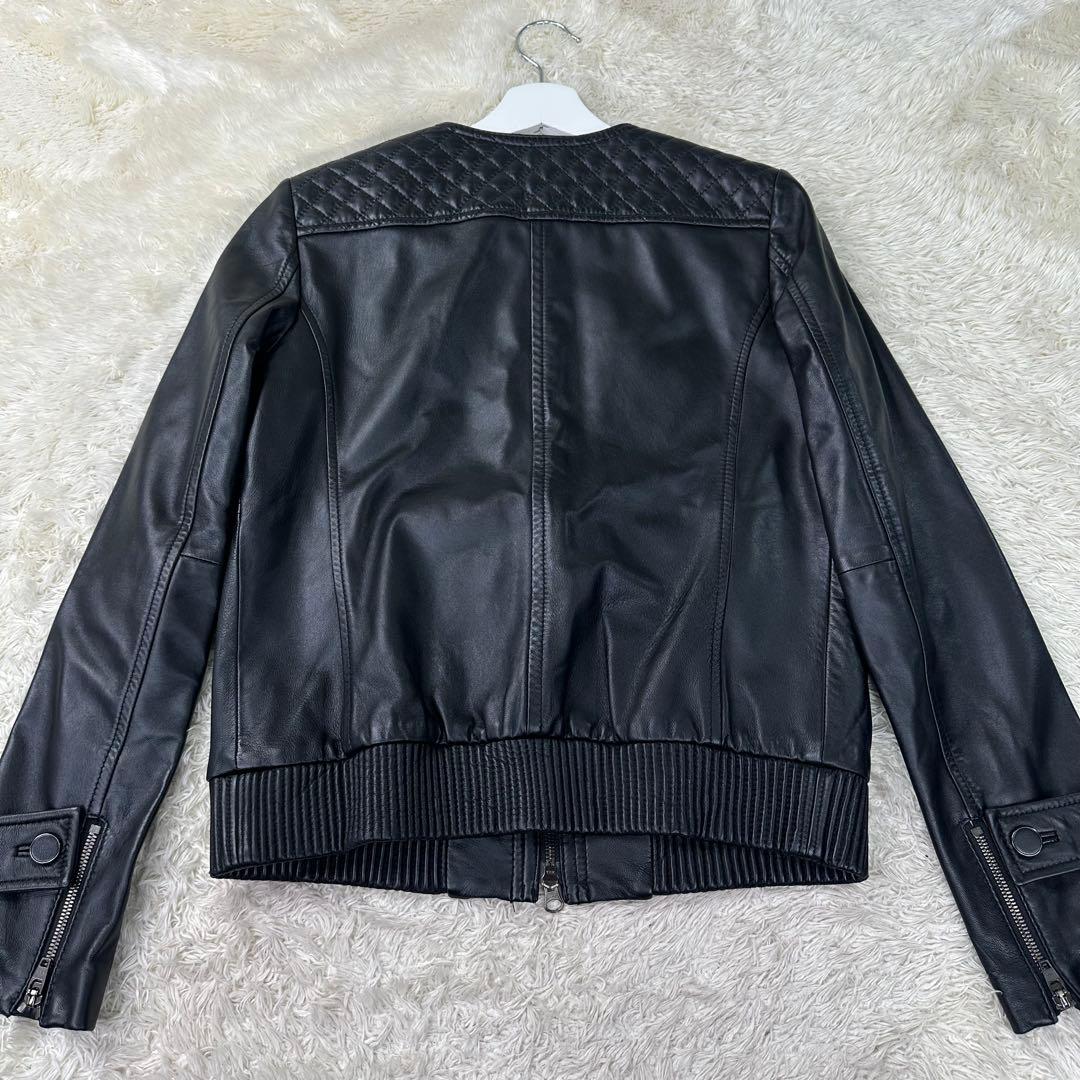 ✨極美品✨23区 ラムレザー ライダース ジャケット ブラック 40 L