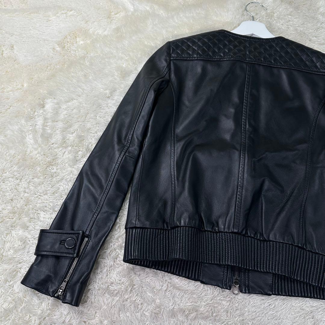 ✨極美品✨23区 ラムレザー ライダース ジャケット ブラック 40 L