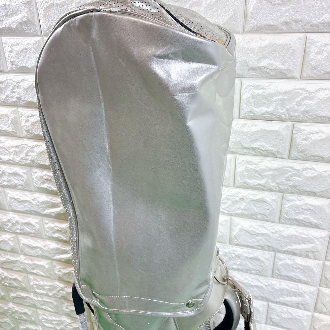   キャディーバック　シルバー スタンド式　ネームプレート