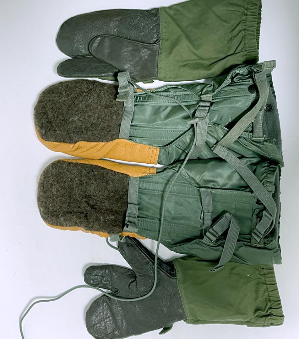 米軍実物 本革 レザー ウィンター ミトン グローブ セット ミリタリー