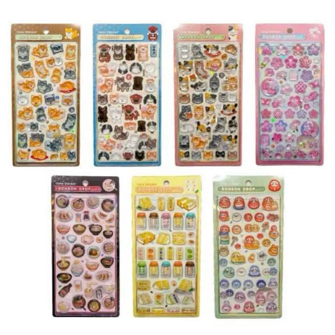 【クーリア正規品】 ボンボンドロップシール　和柄　7種セット　和風　ボンドロ