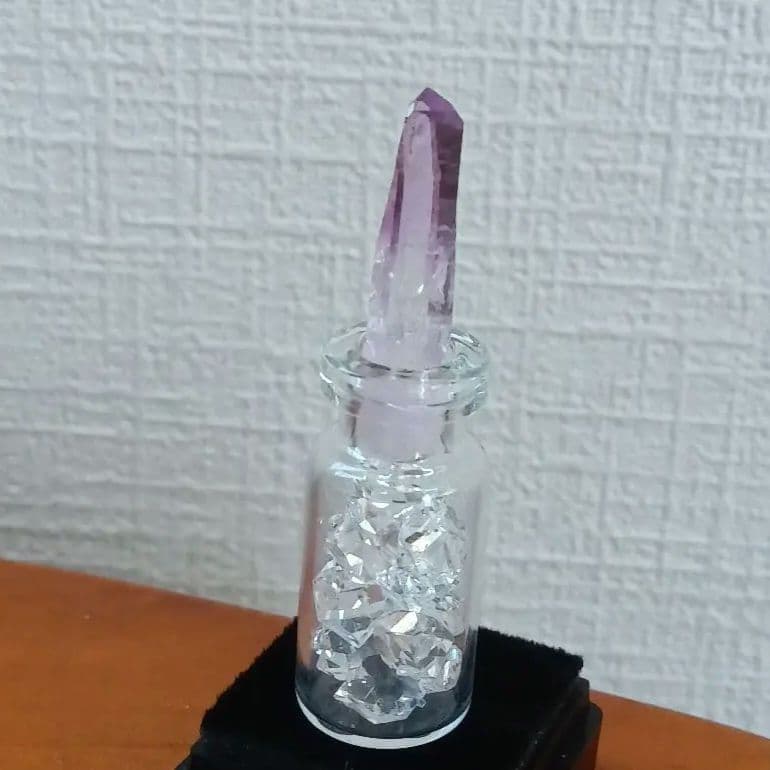 【レア】【希少】ベラクルスアメジスト　ハーキマーダイヤモンド　小瓶入り　美品