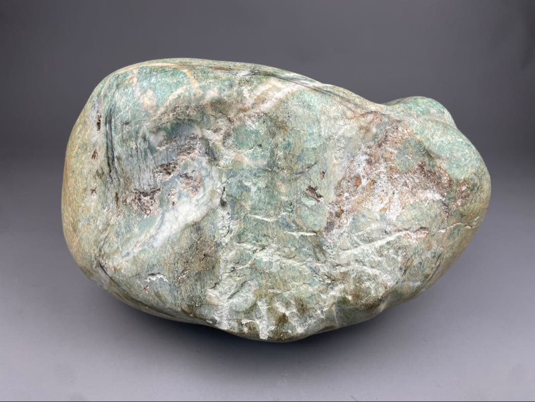 超希少 大型 ヒスイ原石 翡翠 木製台座付 鑑賞石 原石 天然石 鉱石 置物