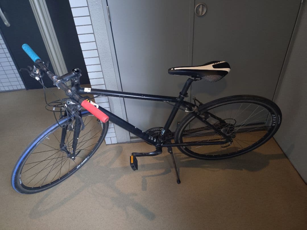 クロスバイク 黒 スポーツサドル　ブリジストン　グリーンレーベル　24