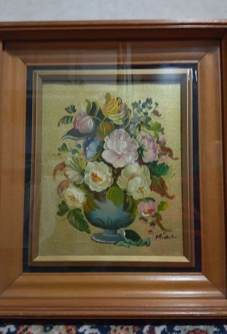 花の絵 (油絵 作者不明)