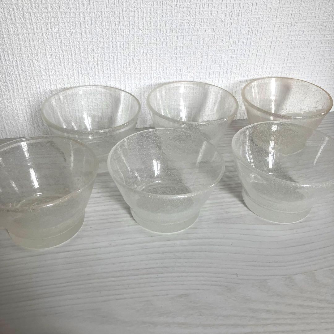 N*o様 39【倉敷ガラス】小谷眞三 白泡小鉢6点セット