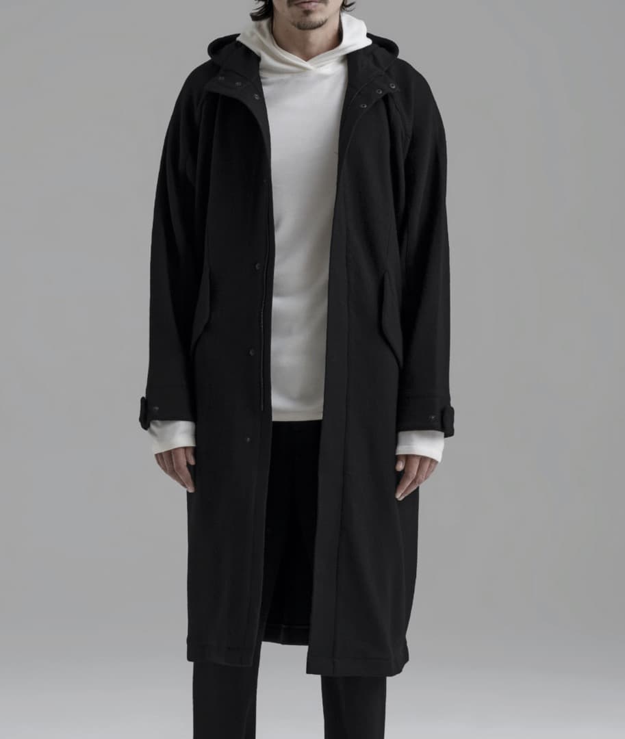 美品［icebreaker × Goldwin メリノウール コート 黒 M］