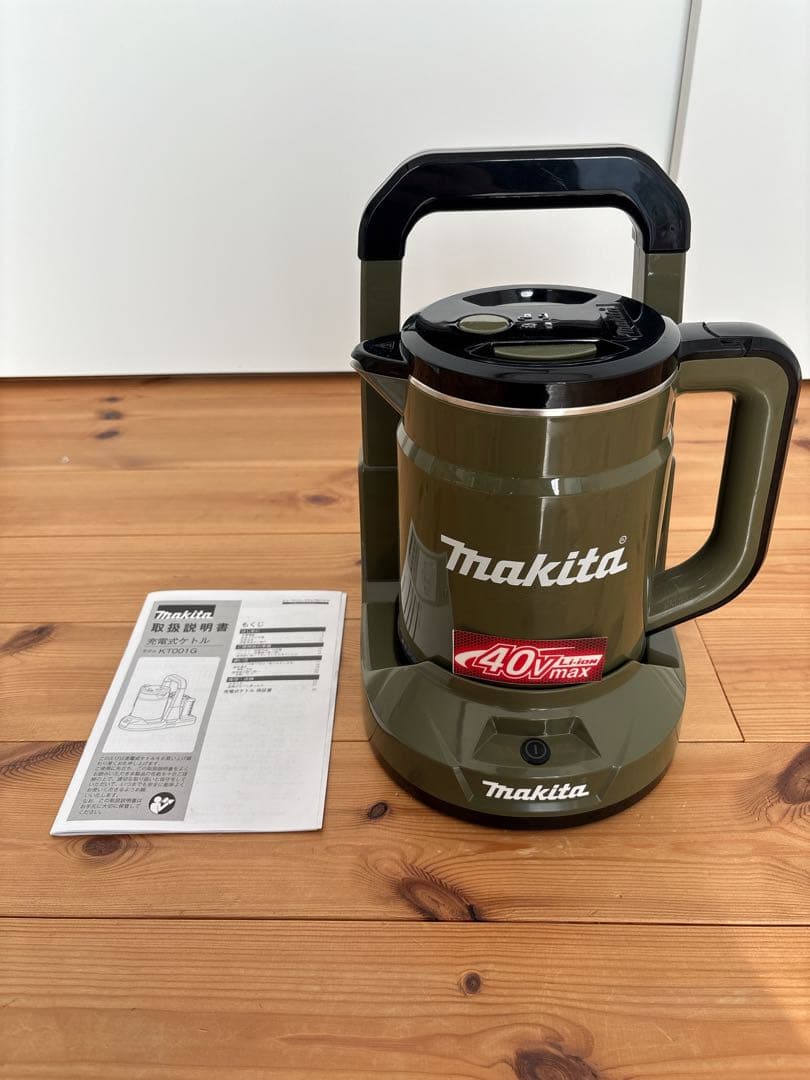未使用品(展示品)マキタ 充電ケトル KT001GZO オリーブ色 makita