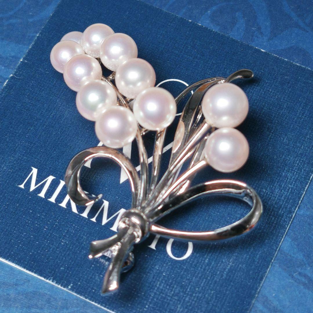 【美品 最高級】ミキモト ブローチ パール 花束 11珠 皇室御用達