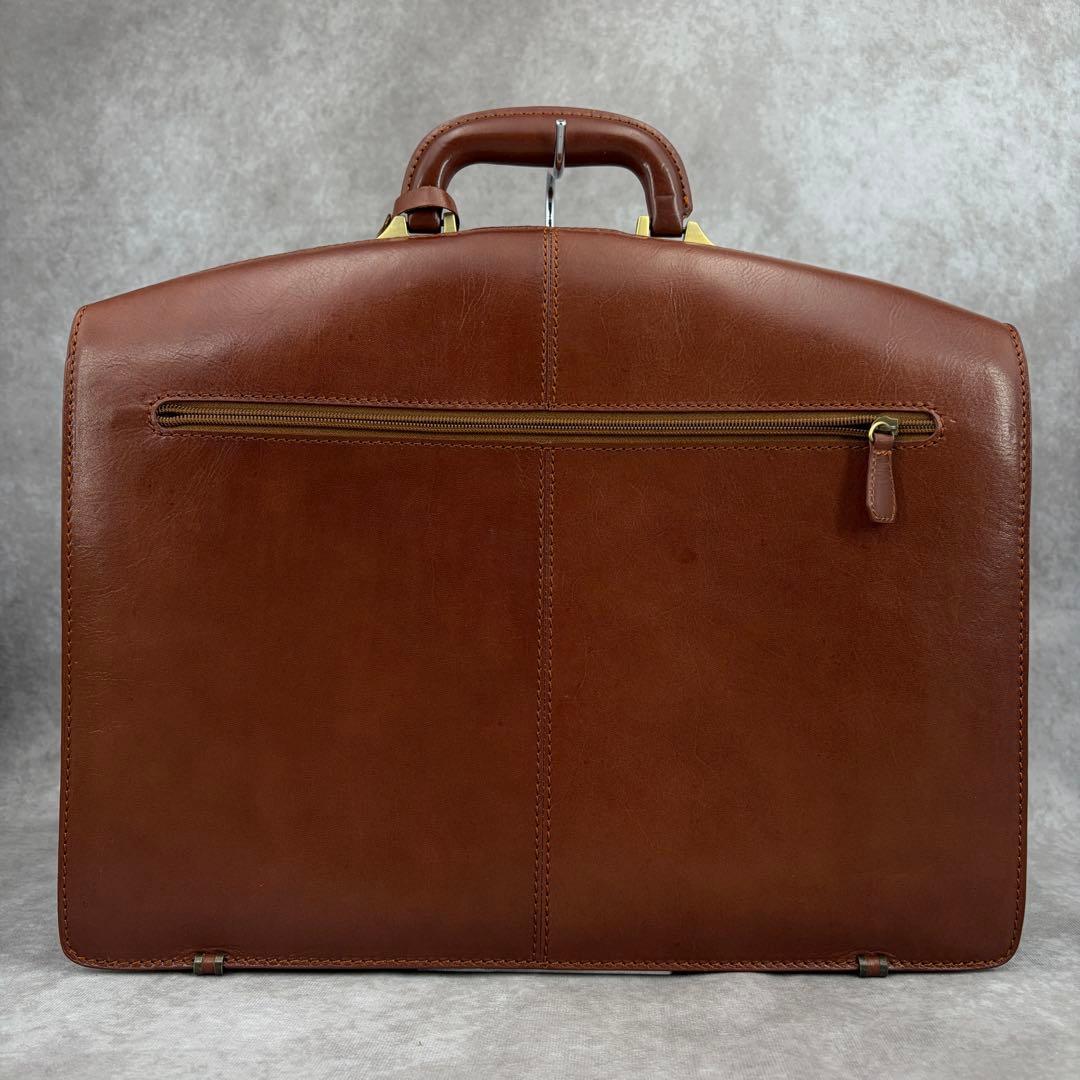 【良品✨】キーファーアブロード ダレスバッグ ビジネス レザー A4 ブラウン