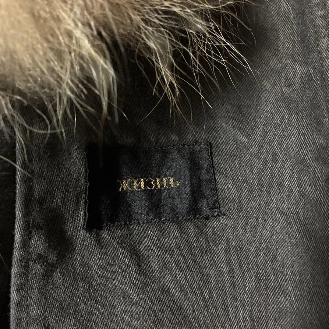 ［超美品］XH3Hb ゲベック　B'2nd グレー ファー付きモッズコート