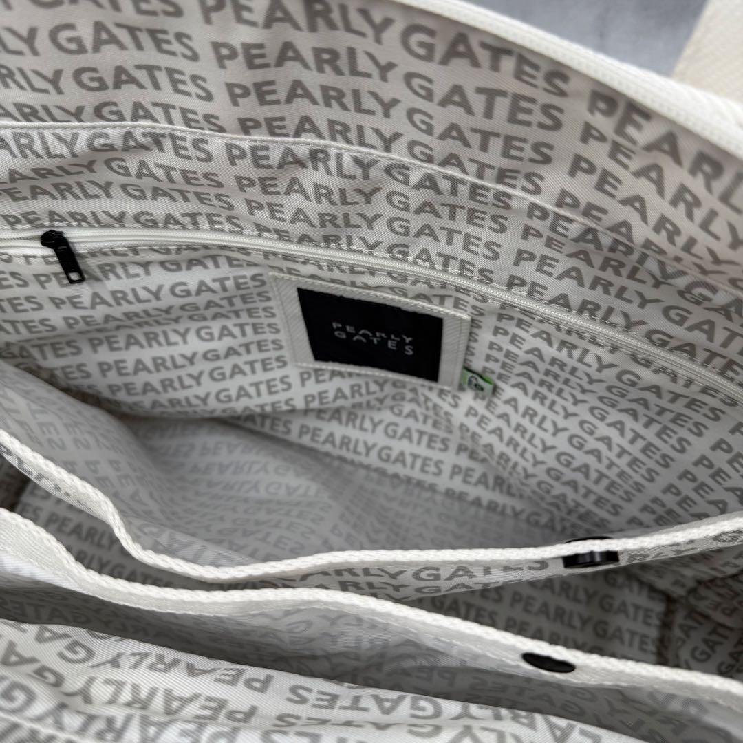 美品✨PEARLY GATES ロッカーバッグ 大型 ロゴ 大容量 白