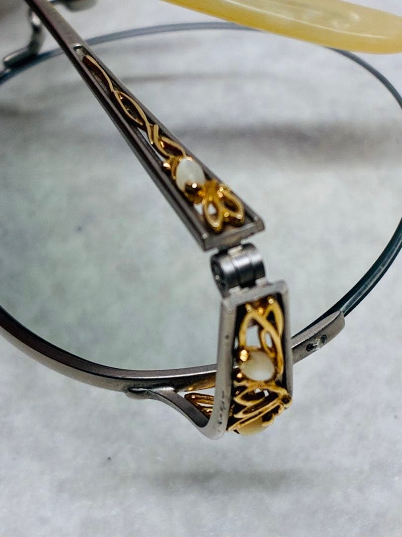 M4）HOYA ホヤ 眼鏡 メガネ 宝石装飾 老眼鏡 フレーム