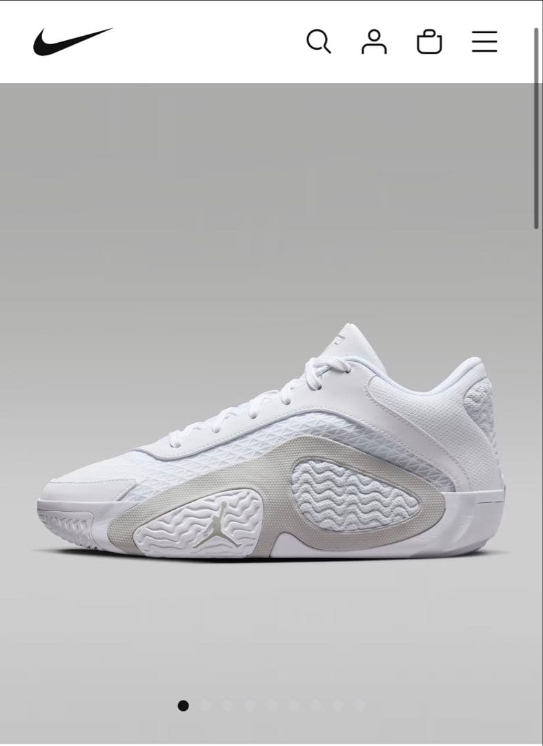 Nike テイタム2 PF ホワイト/グレー 29cm