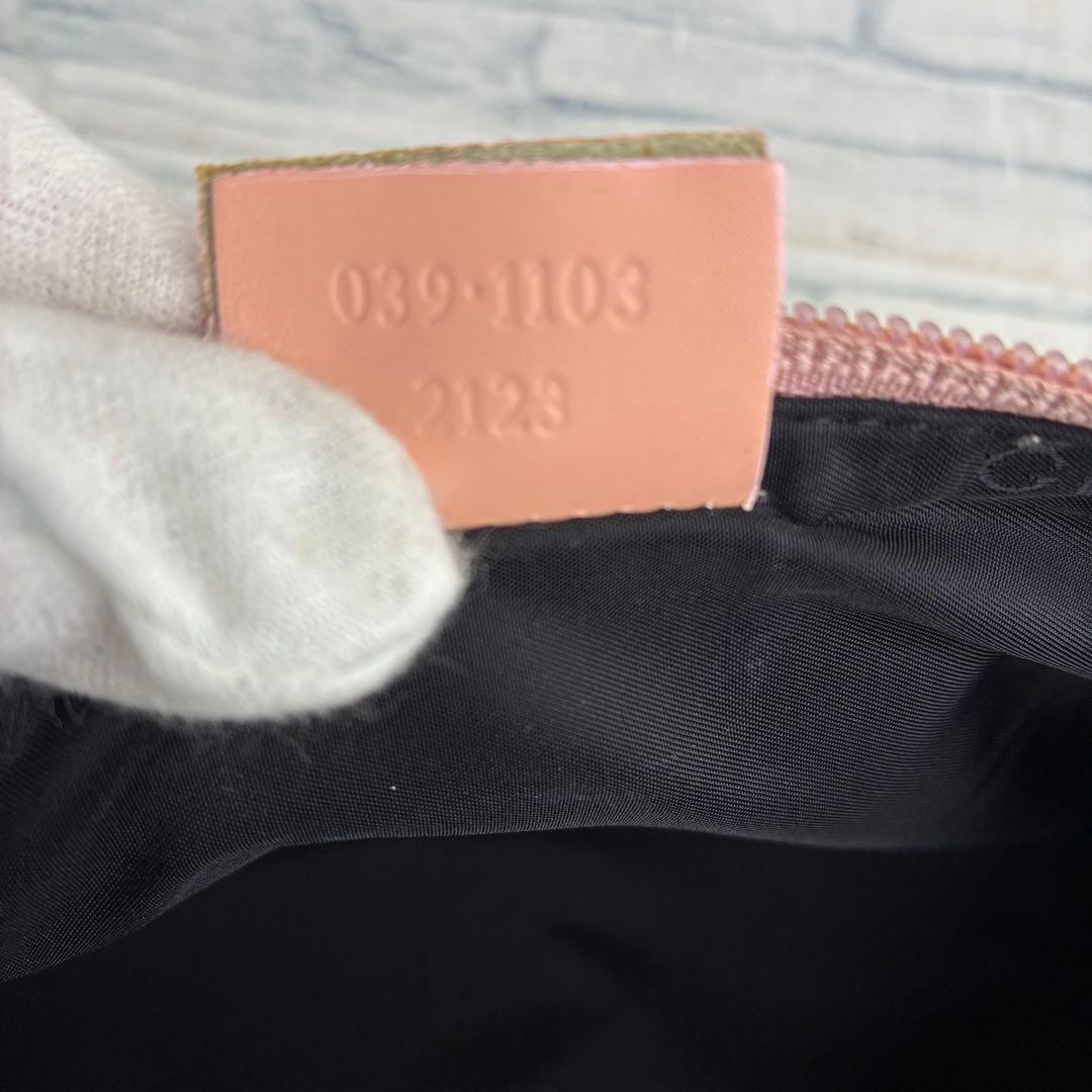 130 GUCCI グッチ　ミニハンドバッグ　キャンバス　ショルダーバッグ　m4