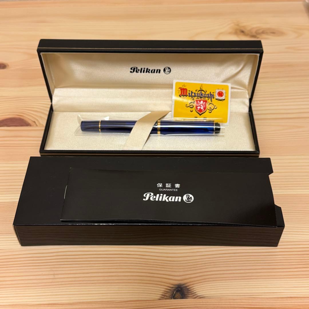 ペリカン Pelikan 万年筆 M200 スケルトンダークブルー F