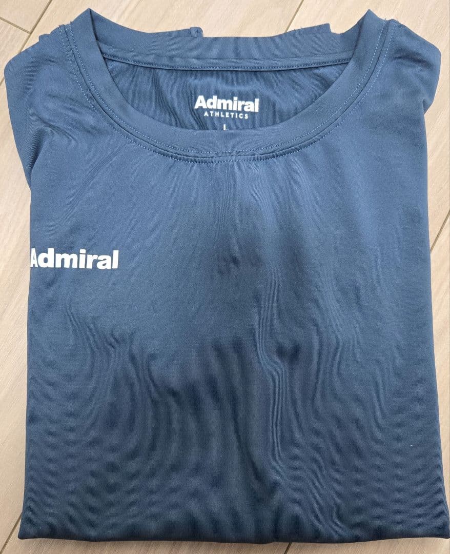 アドミラル テニス サイドアシメスリットTEE Lサイズ　ネイビー