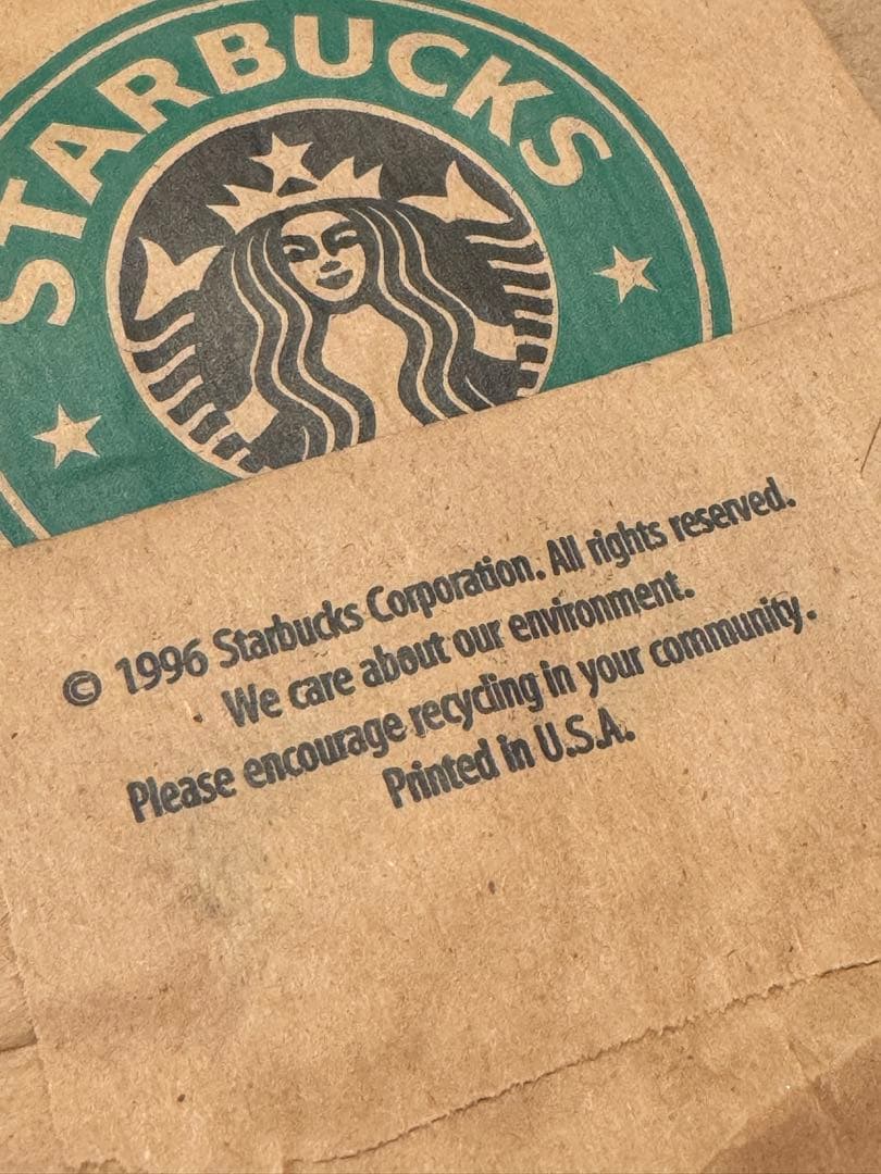 【レア】旧デザインロゴ Starbucks スターバックス紙袋6枚セット