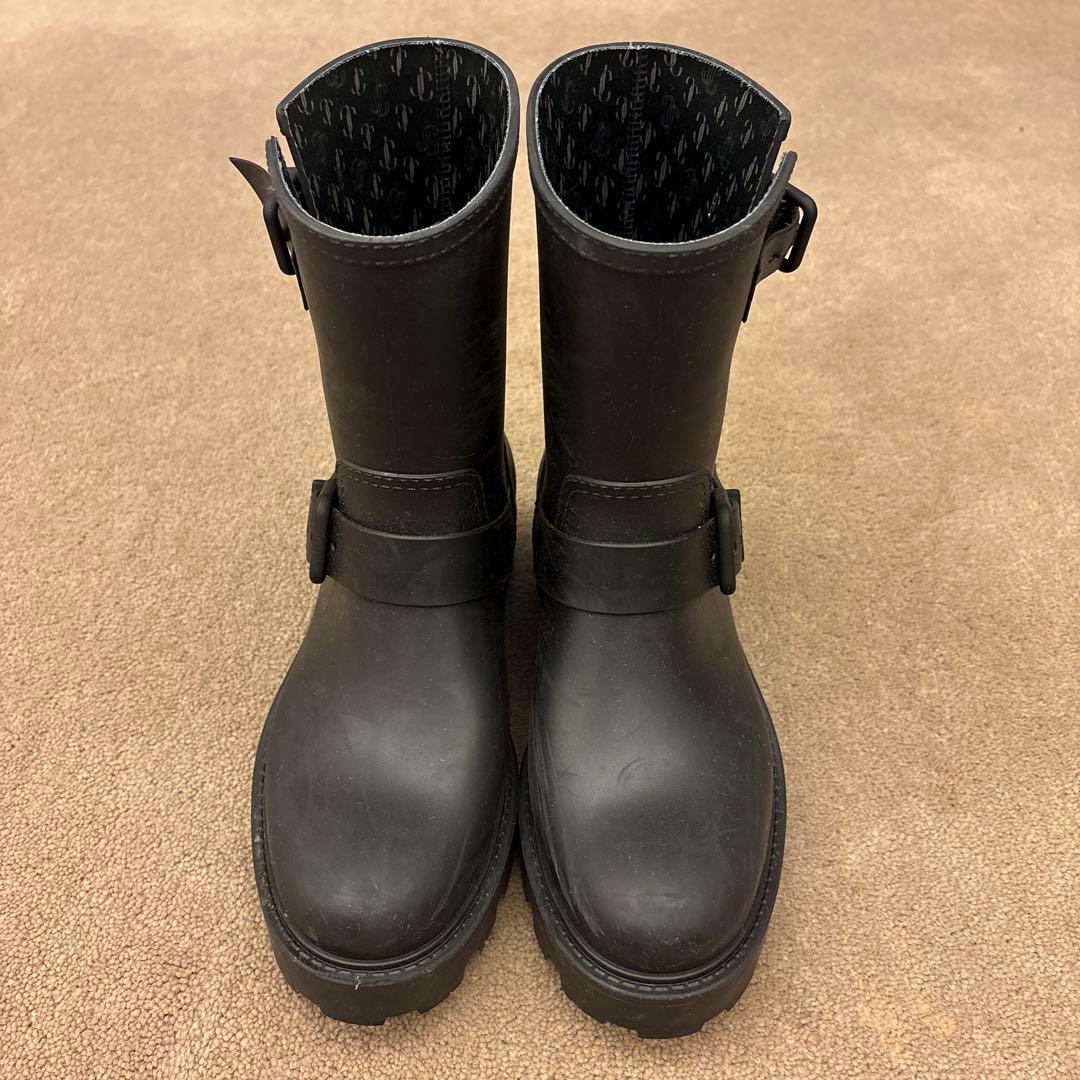 Jimmy Choo YAEL FLAT ラバー・レインブーツ 長靴 23.5