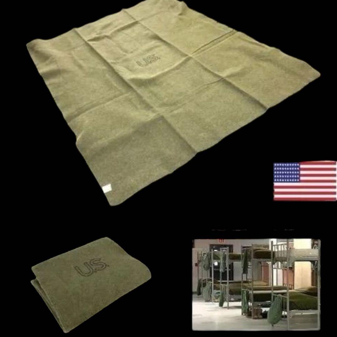 【米軍放出品】未使用 US ROTHCO ウールブランケット 157×203cm