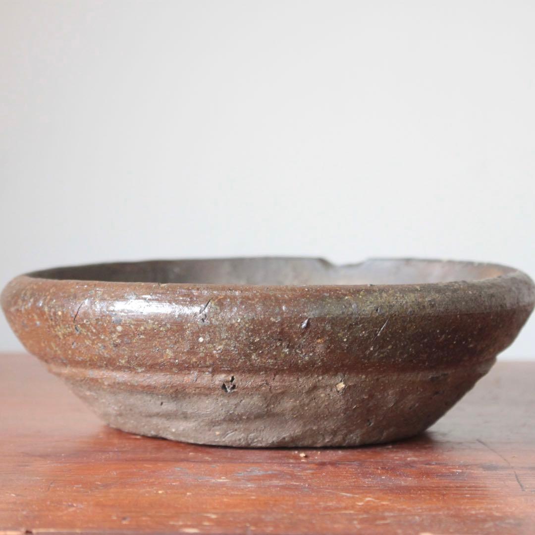 焼き締め 水盤 鉢 南蛮 花器 古美術 古道具 アンティーク