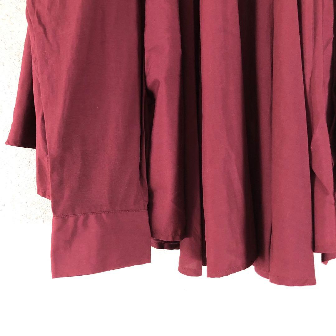 LIMI feu リミフゥ 2018AW ボリュームフレアブラウス ボルドー