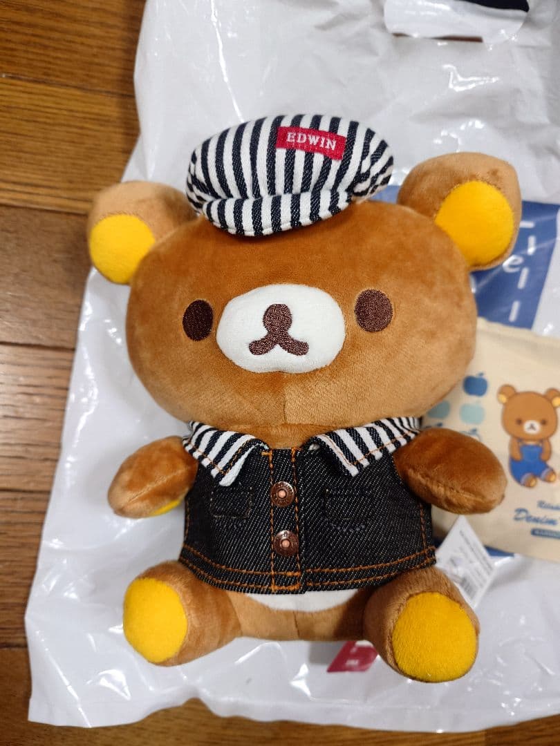 デニムハウス限定品☆EDWIN リラックマ ぬいぐるみ ＆ エコバッグ