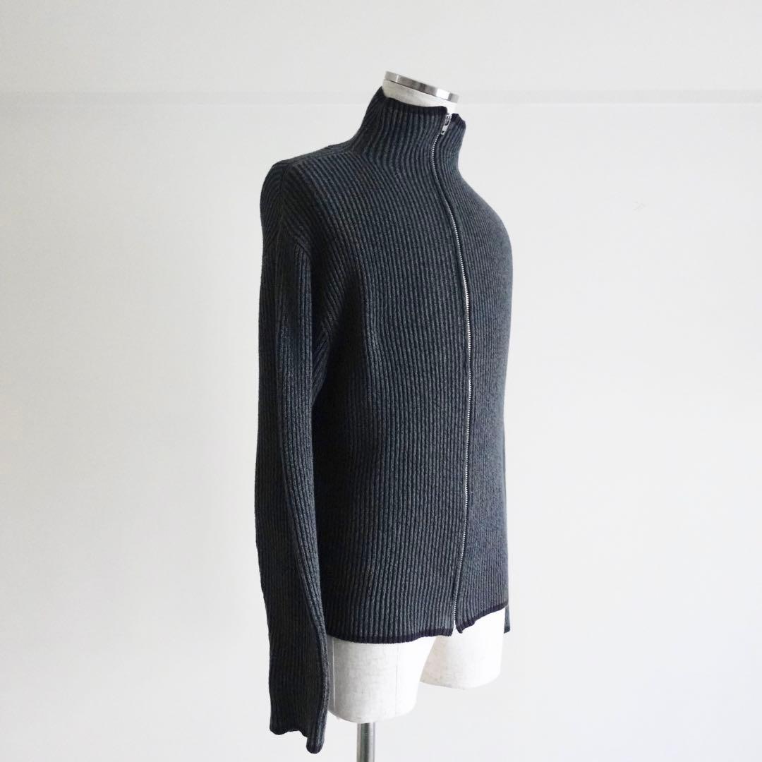 【旧タグ】Margaret Howell コットン　ドライバーズニット　グレー