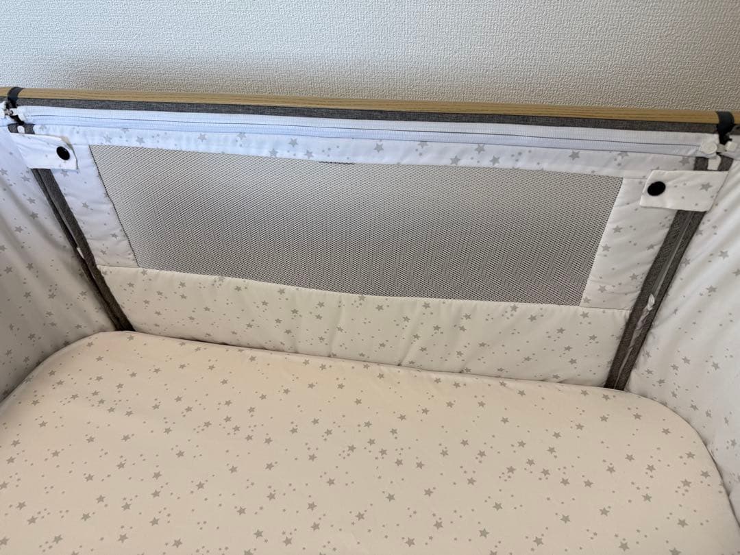 HZDMJベビーベット　グレー　持ち運び可能