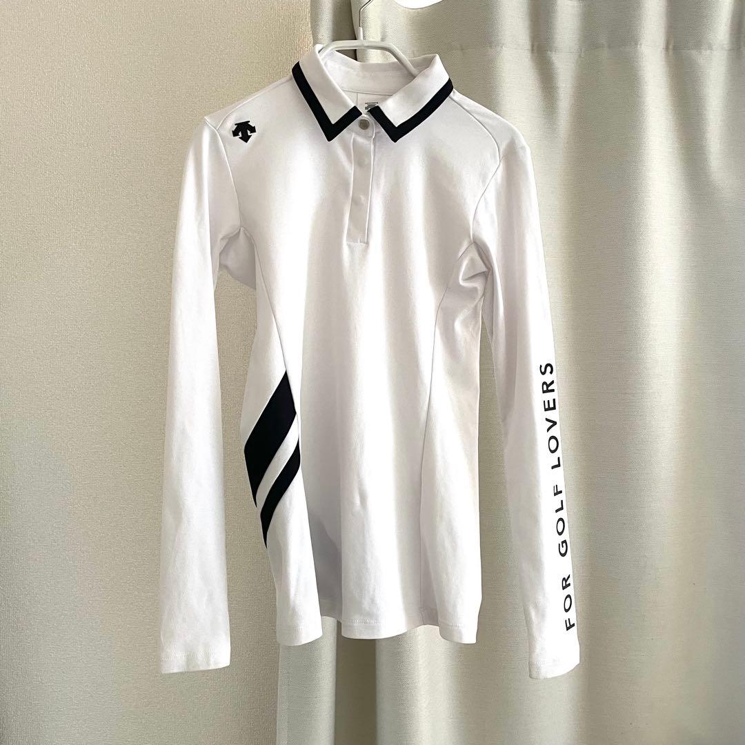 デサントゴルフ　ソロテックス鹿の子ライジング切り替えシャツ　UVケア