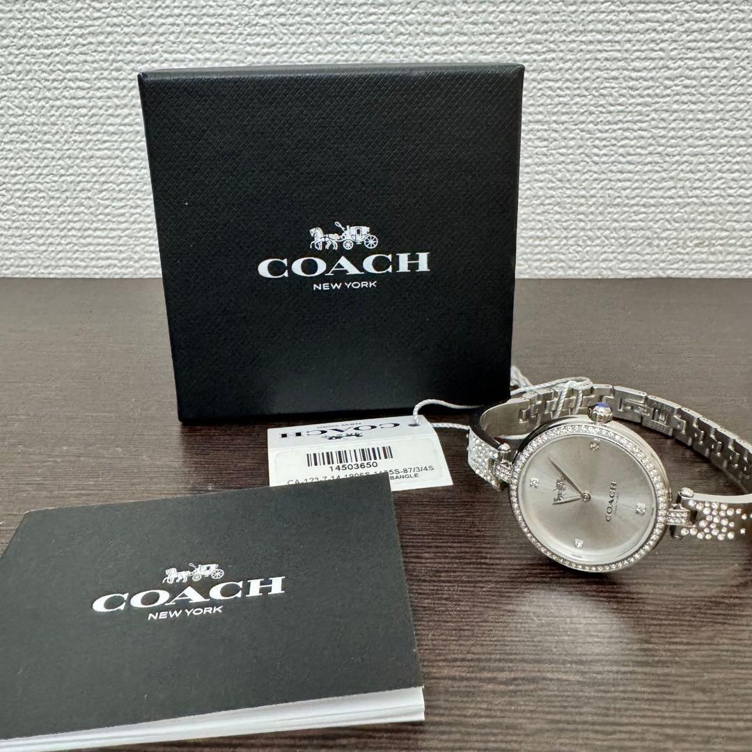 COACH腕時計　レディース 時計 シルバー　ストーン付き