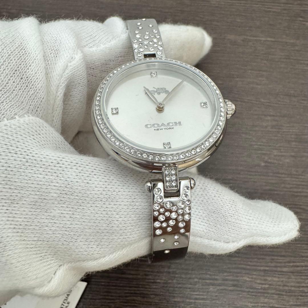 COACH腕時計　レディース 時計 シルバー　ストーン付き