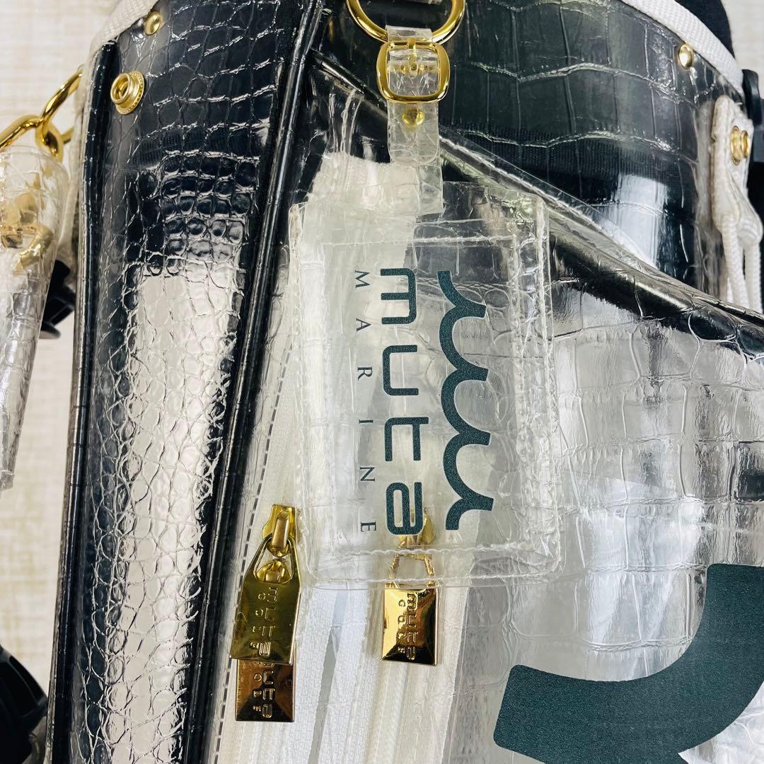 Muta Marineムータマリン　エンボスクロコ クリアスタンドキャディバッグ