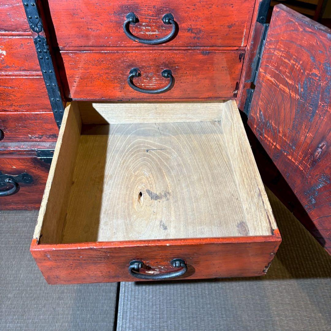 船箪笥　時代箪笥 引出し収納 和家具 アンティーク 伝統工芸 レトロ 和室 座敷