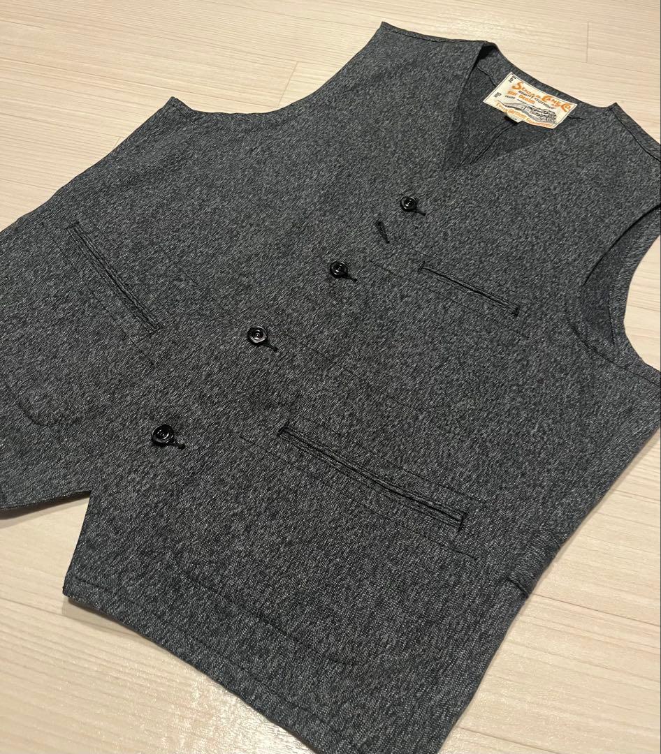 SUGAR CANE COTTON COVERT WORK VEST サイズ42