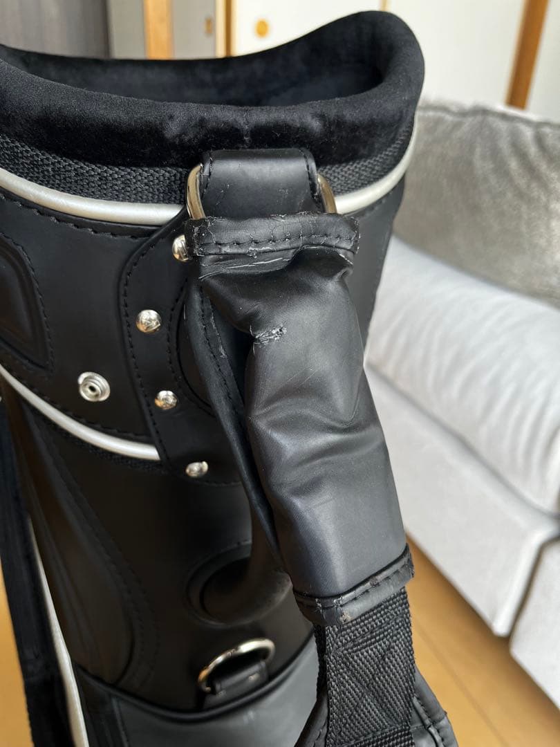 完売品希少旧ロゴ　良品　ナイキ　ゴルフ　黒　ド迫力大型キャディバッグ　NIKE