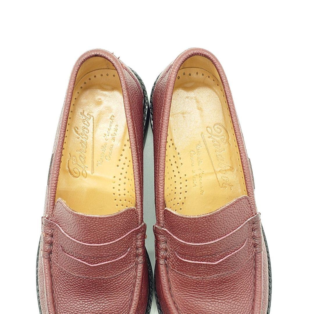 Paraboot パラブーツ シボ革レザー レディース ローファー 24cm相当